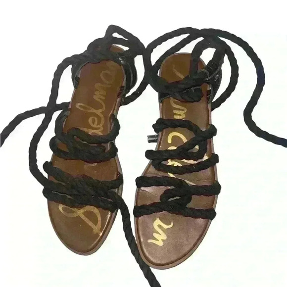 Sam Edelman Esperanza black Gladiator Rope Sandals - Picture 2 of 3